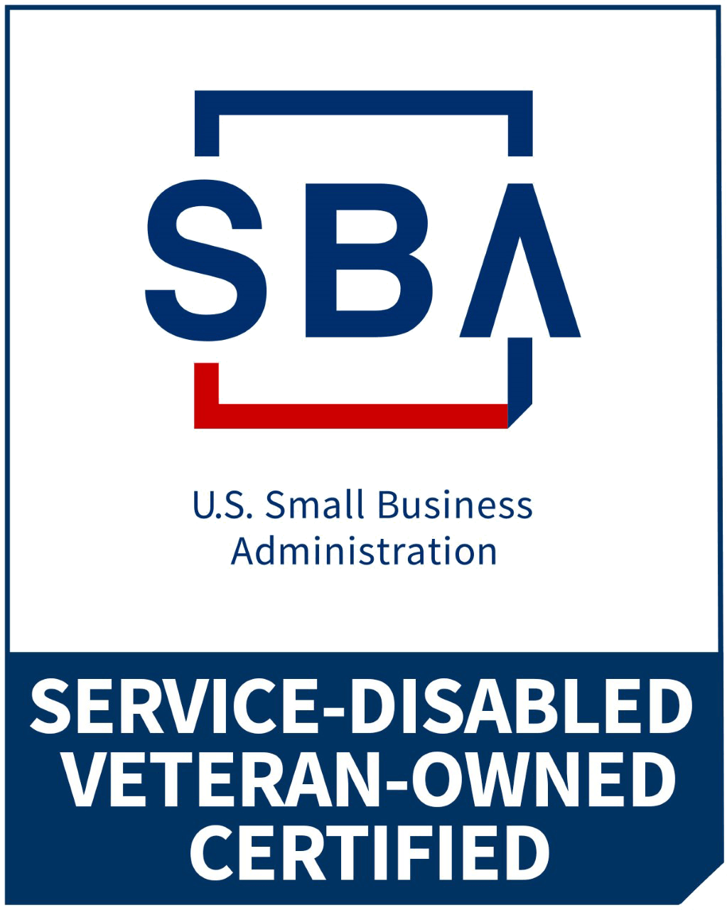 SDVOSB logo US Small Business Administration SBA Service-Disabled Veteran-Owned Certified
